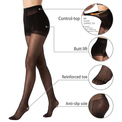 Collanni™ Rip-Resistant Tights — Sheer, Smoothing & Snag-Proof