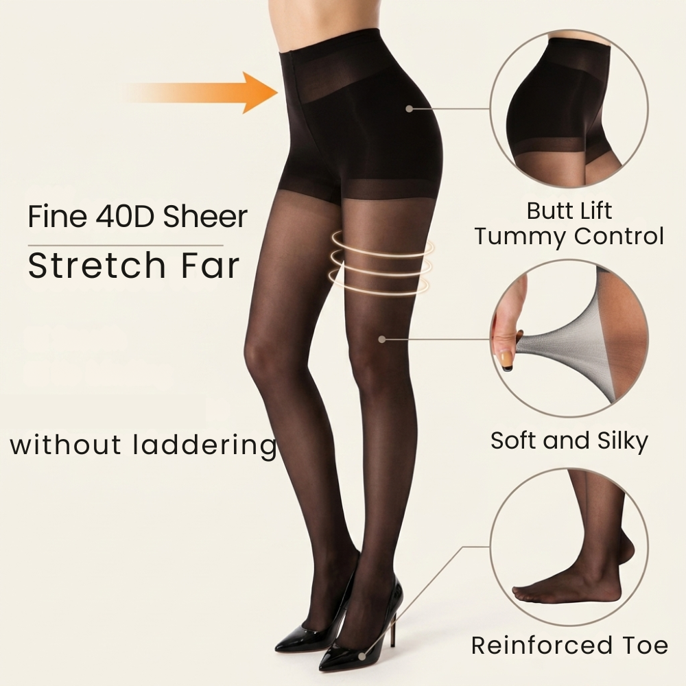 Collanni™ Rip-Resistant Tights — Sheer, Smoothing & Snag-Proof